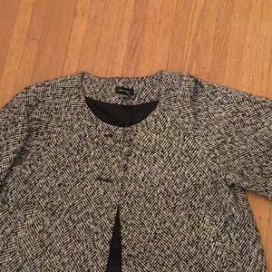 Spense crop blazer black white large